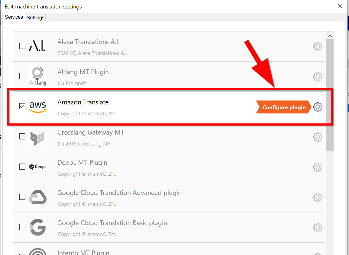 How to set up the memoQ plugin for Amazon Translate (AWS) (for a local profile)pic5