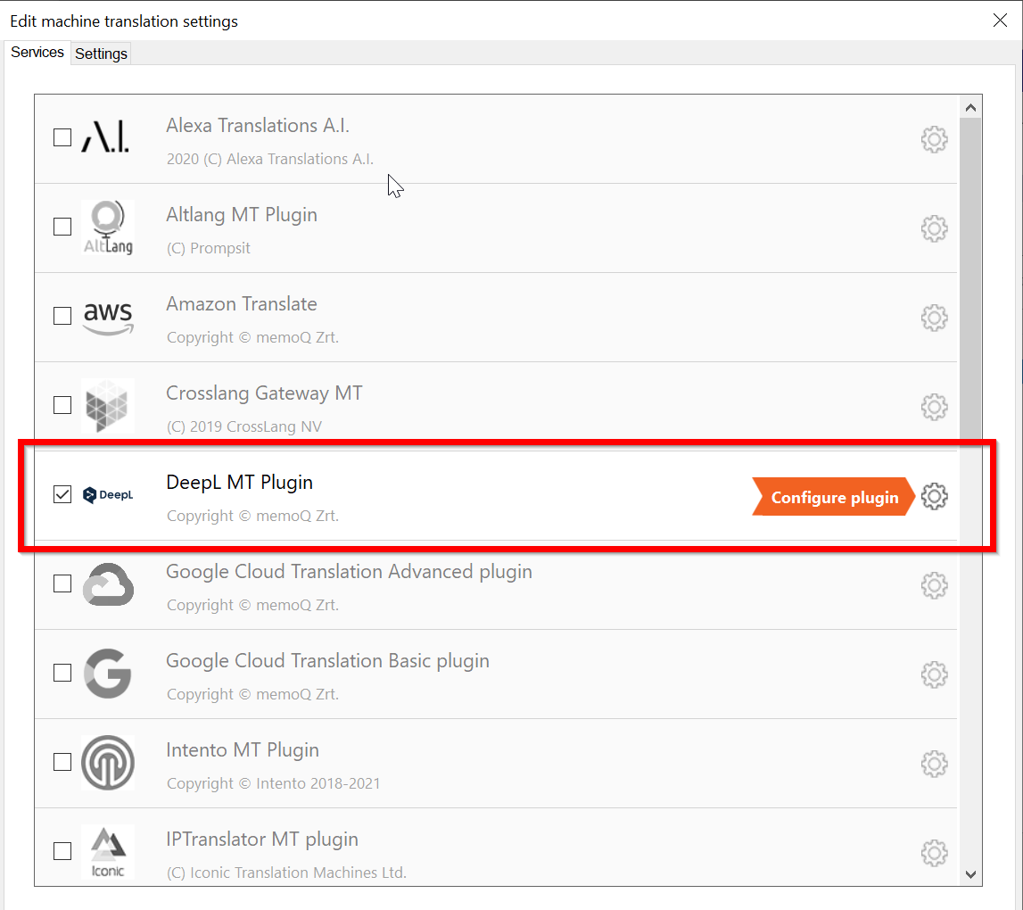 How to set up the memoQ plugin for DeepLpic5