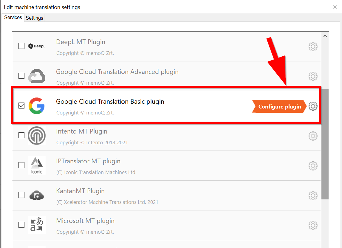 How to set up the memoQ plugin for Google Cloud Translation Basicpic5