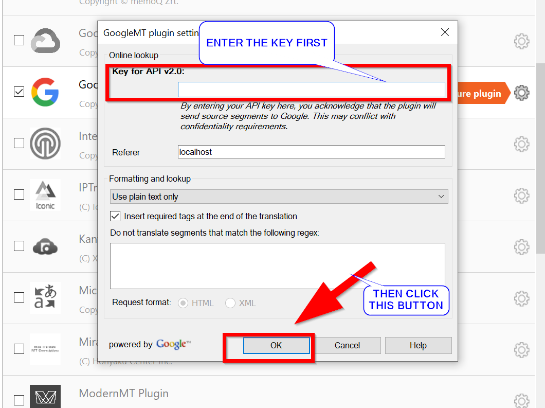 How to set up the memoQ plugin for Google Cloud Translation Basicpic6